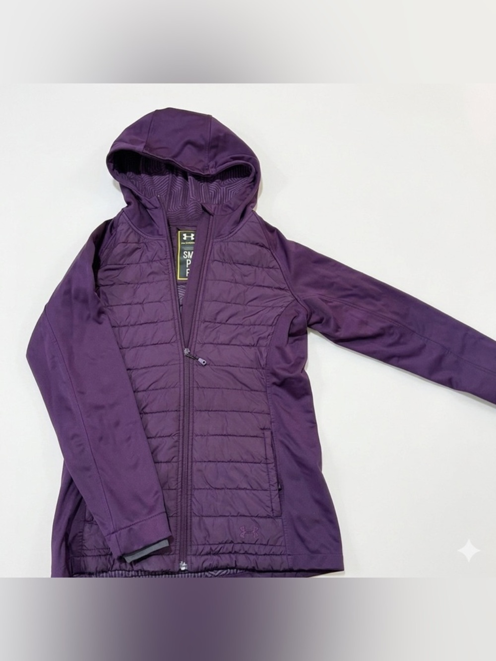 Under Armour Storm Quilted Hybrid Full-Zip Hooded Jacket - Deep Purple - Small